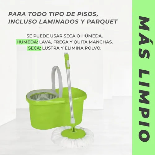 Balde Mopa Centrífugo Samago Sama807 Verde