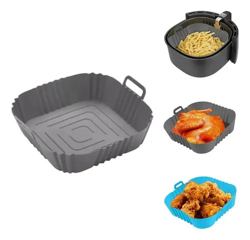 Molde Bandeja Silicona Cuadrada Freidora Aire Air Fryer 5-7l · 20560 · foto 01