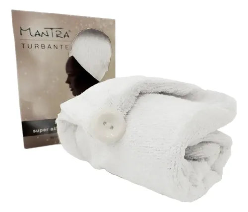 Toalla Turbante Mantra Microfibra Secado Blanco