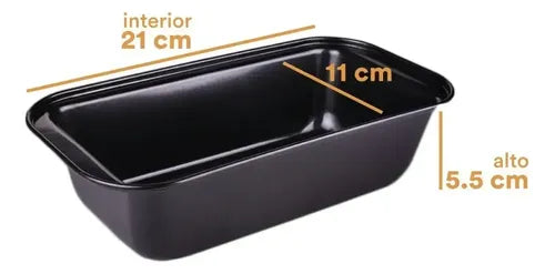 Budinera Molde Pan Antiadherente Teflon 26 Cm Calidad Color Gris