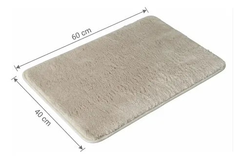 Alfombra Baño Antideslizante Rectangular Moderna Suave Lisa