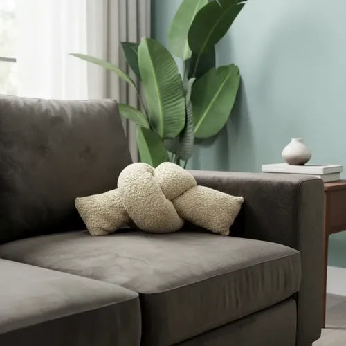 Almohadón Nudo Largo Beige 1u Beige Liso