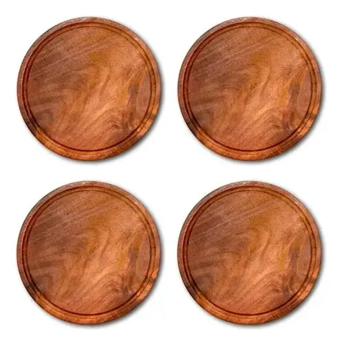 Plato Algarrobo Tabla Para Asado Y Picada De Madera Pizzera Marrón Liso