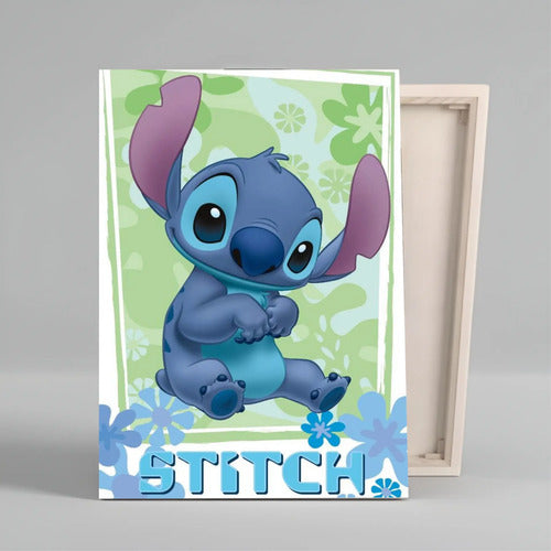 Cuadro Decorativo 30x40 Stitch Verde 1u Stitch Verde