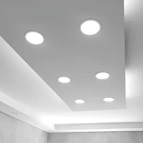 Plafón Panel Led Philips Redondo Blanco P/embutir 18w Frío