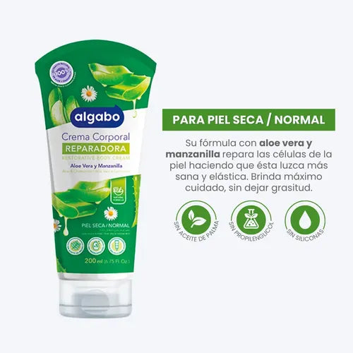 Crema Corporal Aloe y Manzanilla 200ml Algabo · 17685 · foto 04