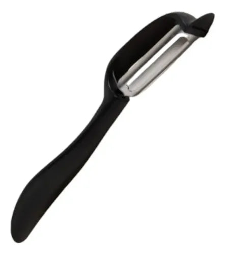 Pelapapa Vertical Curvo Point De Acero Inoxidable Negro 19 Cm