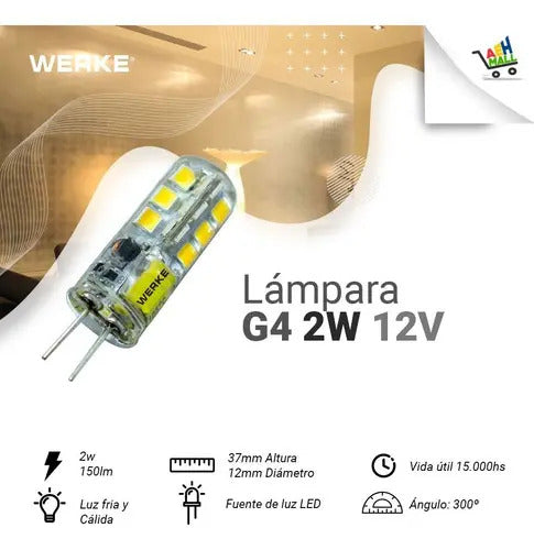 Lámparas LED G4 2 W 12 V Luz Fría Pack de 4 · 15912 · foto 02