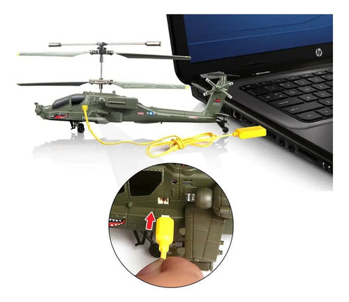 Helicóptero a Control Remoto Syma S109G Apache 3 Canales Verde Oscuro · 16808 · foto 04