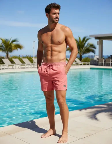 Malla Lisa Traje De Baño Short Liso Coral Lisa Xs