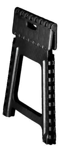 Banqueta de Camping Plegable Reforzada de Plástico 100 kg Negro · 16972 · foto 03