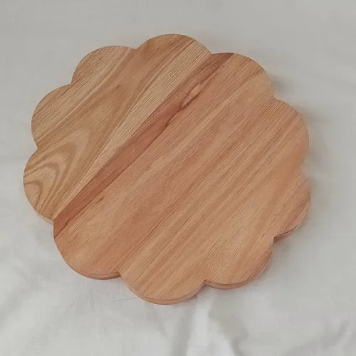 Posatorta Madera Eucalipto Flor Tabla Soporte 25cm