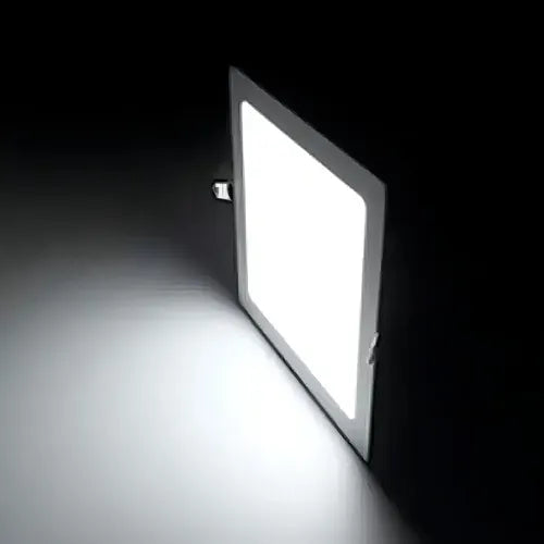 Panel Plafón Led 24w Candela Luz Fría Cuadrado Embutir Estructura Blanco