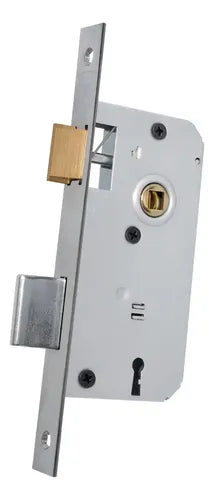 Cerradura Manual Kallay 503 Níquel Frente Recto Puerta Interior