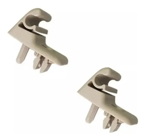 Juego Soportes Visera Fiat 2p Gris Claro