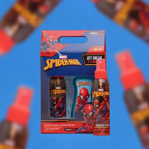 Spiderman Set Shampoo 200ml + Colonia 125ml Algabo Volumen