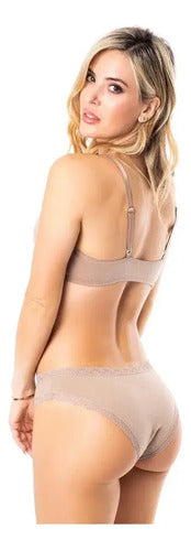 Corpiño Cocot Top Basico Algodon Y Lycra Art 5667 Avellana Liso 85
