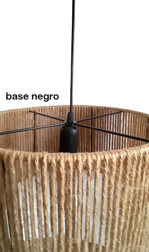 Lámpara Colgante Techo Hilo Yute 30cm E27 60w Liguen Ilumina