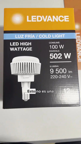 Lámpara Led 100w Alta Potencia E40 Ledvance Blanco Luz Fría
