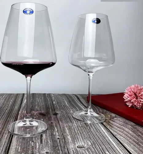 Copas Vino Crystal Bohemia Corvus Degustación 570ml Set X 6