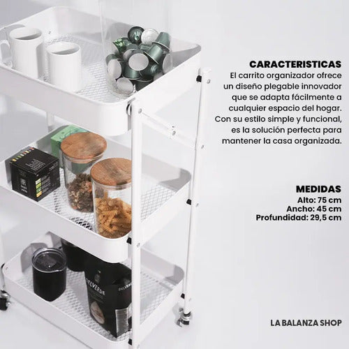 Carro Auxiliar Lbs Plegable Blanco