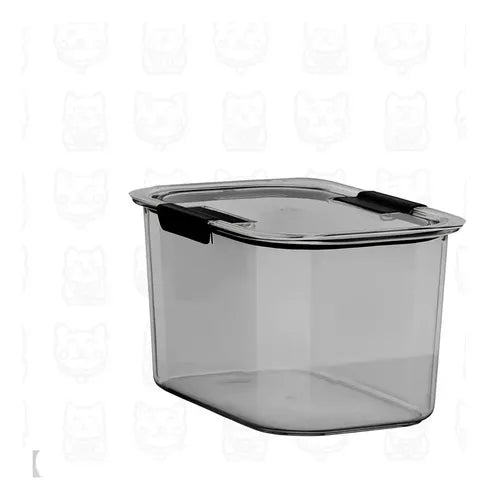 Contenedor Organizador Tapa Hermetica Acrilico Color Gris Gris