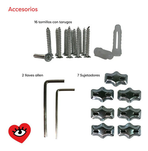 Kit Accesorios Baño 6 Piezas Esquinero Plateado