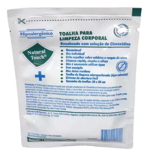 Toallas Húmedas Natural Touch Floral Clorhexidina Bolsa 100 Unidades