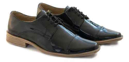 Zapato Pizzoni Ecocuero Negro Charol Talle 40 Negro Charol