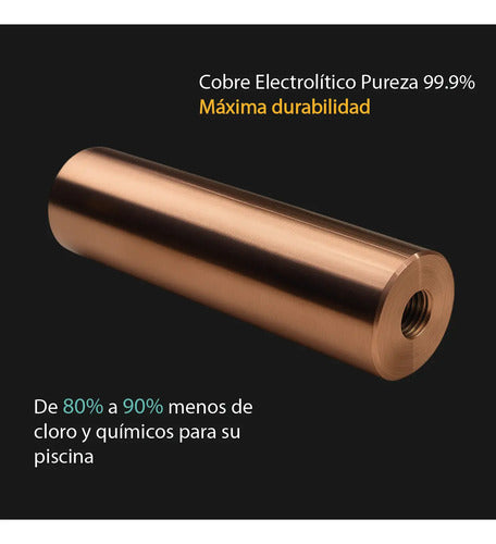 Respuesto Anodo De Cobre 100mm X 25mm Ionizador Solar Gadnic