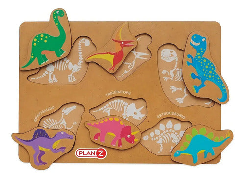 Juego de Encastre de Madera Didáctico Infantil Dinosaurios · 16652 · foto 01
