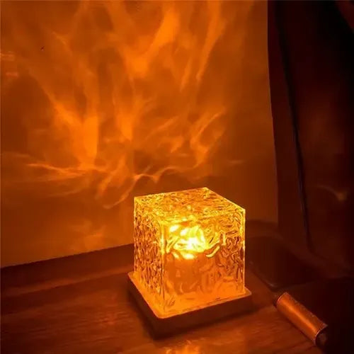 Velador Luz Lampara Aurora Boreal Oceano Yoga C/ Control Usb Lampara