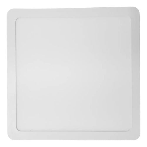 Panel Plafon Led Aplicar Cuadrado 24w Frio 6500k Candela E A Color Blanco