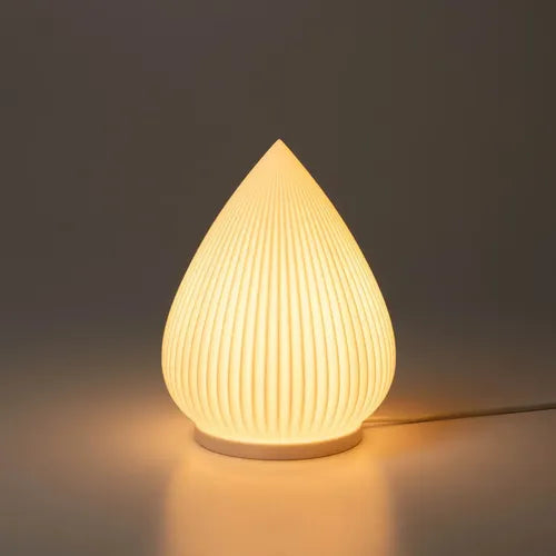 Velador Moderno Nórdico LED Impresión 3D Gota Blanco · 15286 · foto 01
