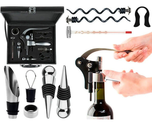 Set Vino 11 Piezas Accesorios Vinos Des-70 Estuche