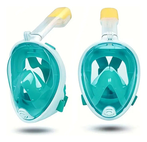 Máscara de Snorkel Full Face con Soporte para Cámara Talle L-XL Verde · 16914 · foto 02