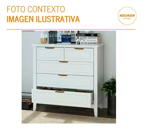 Tirador Curva Acero Dorado Radem 15cm Para Cajones Y Muebles Liso
