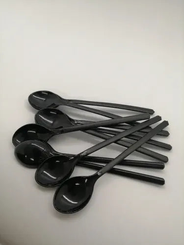 Mini Cuchara Finger Food 10,5 Cm Negro Pack X 50 Unidades