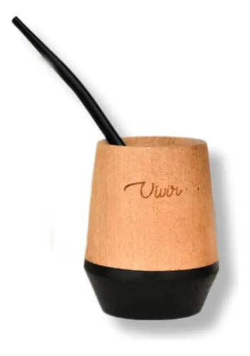 Mate De Madera Pintado A Mano