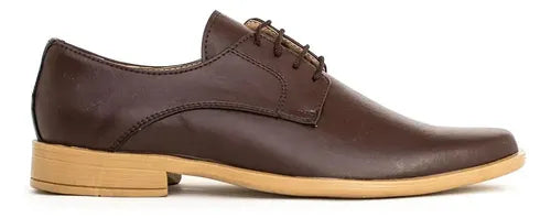 Zapato De Vestir Pizzoni Eco Cuero Chocolate Talle 39