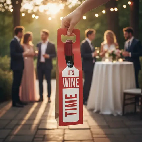 Bolsas Vino Soporte 10u Rojo
