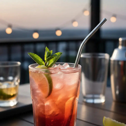 Kit 6 Sorbete con Cuchara para Tragos Coctel Ovalado · 18615 · foto 04
