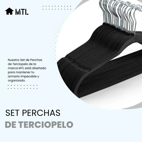 Set de Perchas de Terciopelo MTL X50 Negro · 4790 · foto 06
