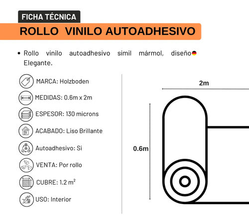 Vinilo Autoadhesivo Papel Contact Revestimiento Calacatta Rollo 1.2m2 Holzboden