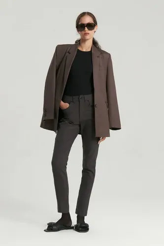 Pantalon Florencia Plomo De Mujer Maria Cher Algodón Plomo