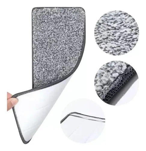 Repuestos Mopa Plana 32x12 Gris Incluye 4 Repuestos