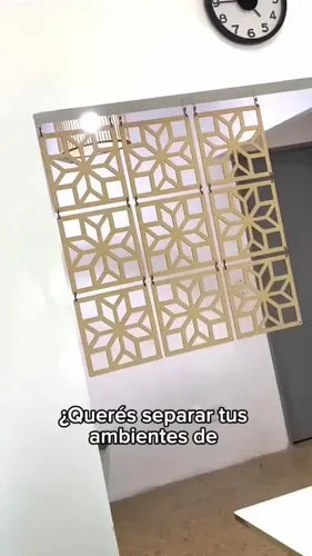 Divisor De Ambientes En Madera Cortina C