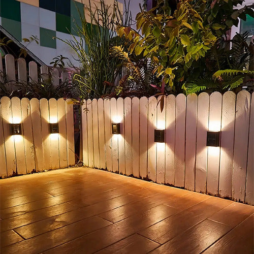 Aplique Led Solar 2p Frío Negro