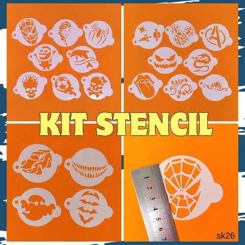 Stencil Sk26 20 Plantillas De 6 Cm