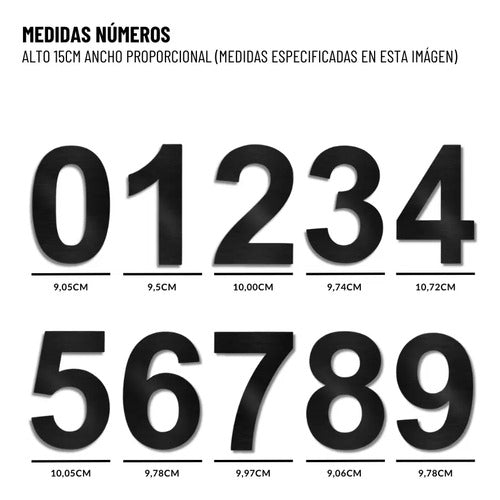 Número Domiciliario 15 Cm Frente Casa Ed